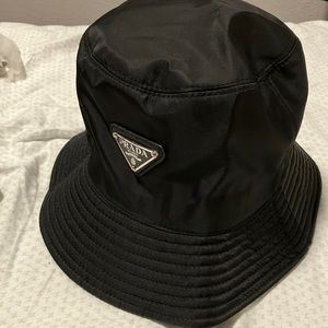 Used authentic black Prada bucket hat